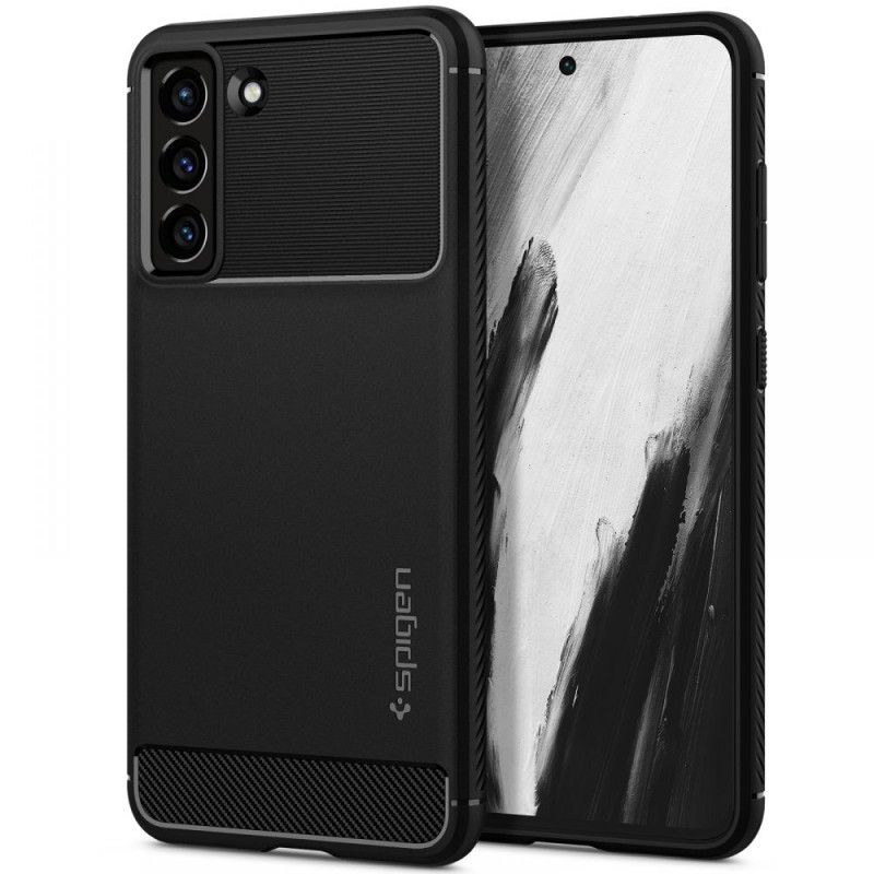 SPIGEN RUGGED ARMOR за Galaxy S21 FE, матово черно - SPIGEN RUGGED ARMOR за Galaxy S21 FE, матово черно - 8809756648151-ACS03049