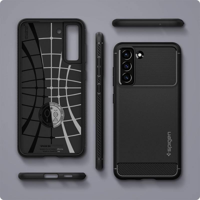 SPIGEN RUGGED ARMOR за Galaxy S21 FE, матово черно - SPIGEN RUGGED ARMOR за Galaxy S21 FE, матово черно - 8809756648151-ACS03049