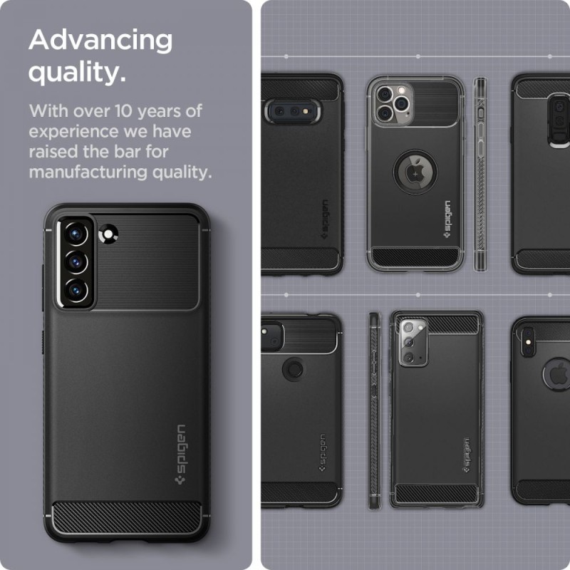 SPIGEN RUGGED ARMOR за Galaxy S21 FE, матово черно - SPIGEN RUGGED ARMOR за Galaxy S21 FE, матово черно - 8809756648151-ACS03049