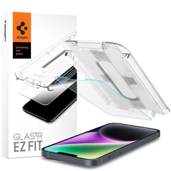 Spigen Glas.TR EZ Fit закалено стъкло за iPhone 13 / 13 Pro / 14 / 16E / 17E Clear