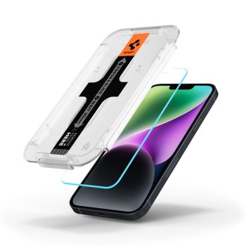 Spigen Glas.TR EZ Fit закалено стъкло за iPhone 13 / 13 Pro / 14 / 16E / 17E Clear