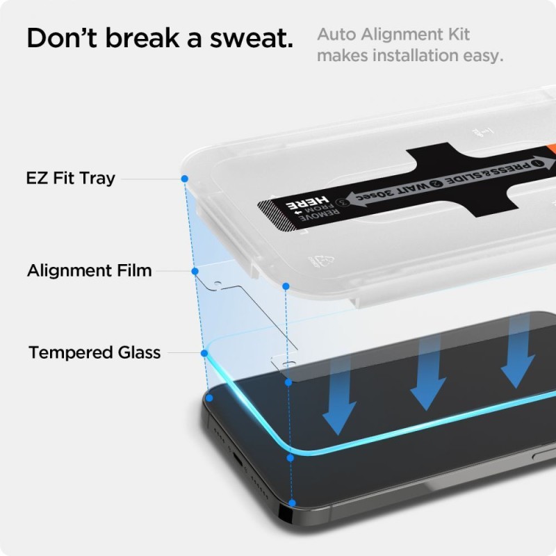 Spigen Glas.TR EZ Fit закалено стъкло за iPhone 13 / 13 Pro / 14 / 16E / 17E Clear - Spigen Glas.TR EZ Fit закалено стъкло за iPhone 13 / 13 Pro / 14 / 16E / 17E Clear - 8809811853766-AGL03724