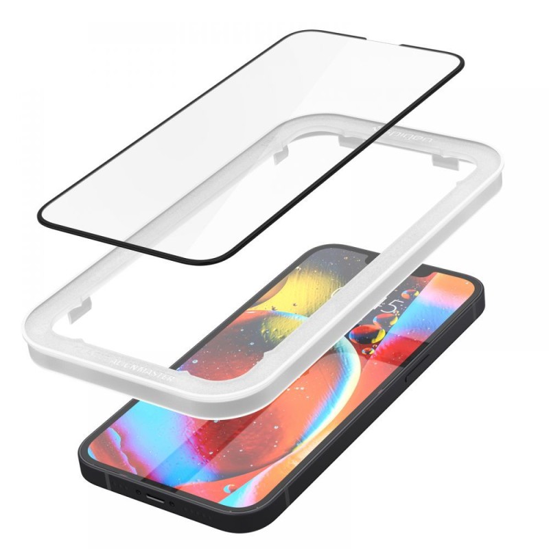 Закалено стъкло Spigen ALM GLASS FC AlignMaster за iPhone 13 / 13 Pro / 14 / 16E / 17E, черно (SKU 8809811853773-AGL03725) - Закалено стъкло Spigen ALM GLASS FC AlignMaster за iPhone 13 / 13 Pro / 14 / 16E / 17E, черно (SKU 8809811853773-AGL03725) - 8809811853773-AGL03725