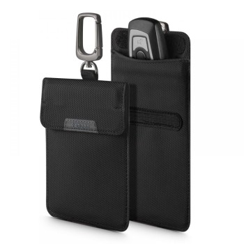 Клетка Фарадея Spigen Pouch за ключове Keyless RFID блокер Black (етю RFID)