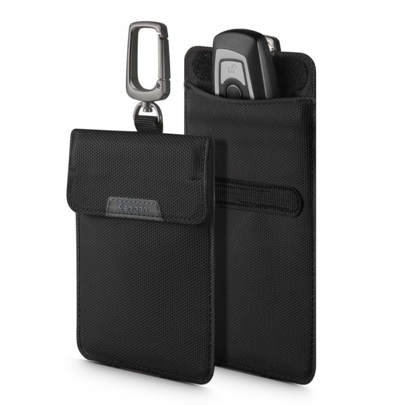 Клетка Фарадея Spigen Pouch за ключове Keyless RFID блокер Black (етю RFID) - 8809811854022-AFA03754