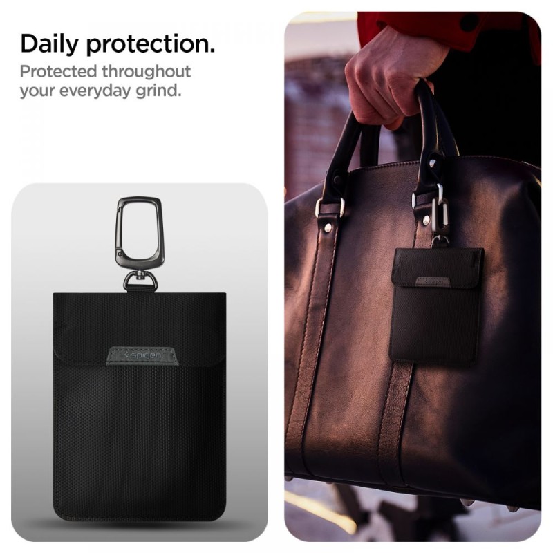 Клетка Фарадея Spigen Pouch за ключове Keyless RFID блокер Black (етю RFID) - 8809811854022-AFA03754