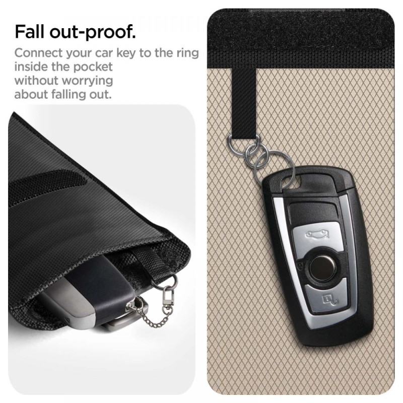 Клетка Фарадея Spigen Pouch за ключове Keyless RFID блокер Black (етю RFID) - 8809811854022-AFA03754