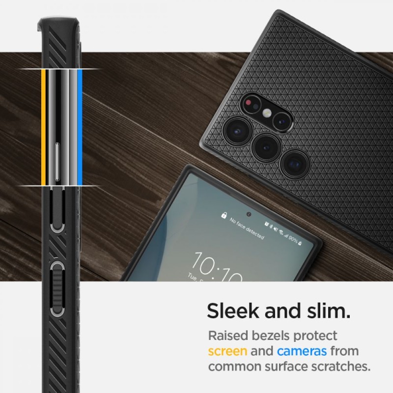 SPIGEN LIQUID AIR за Galaxy S22 Ultra – матово черно - SPIGEN LIQUID AIR за Galaxy S22 Ultra – матово черно - 8809811855500-ACS03915