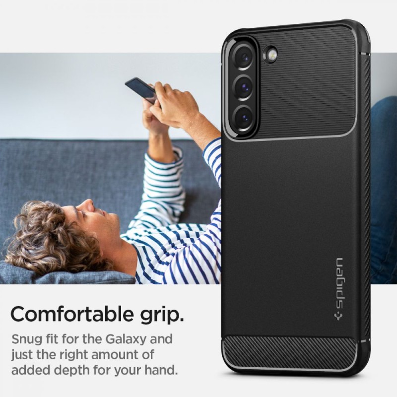 Spigen Rugged Armor за Galaxy S22 (Matte Black) - Spigen Rugged Armor за Galaxy S22 (Matte Black) - 8809811856033-ACS03986