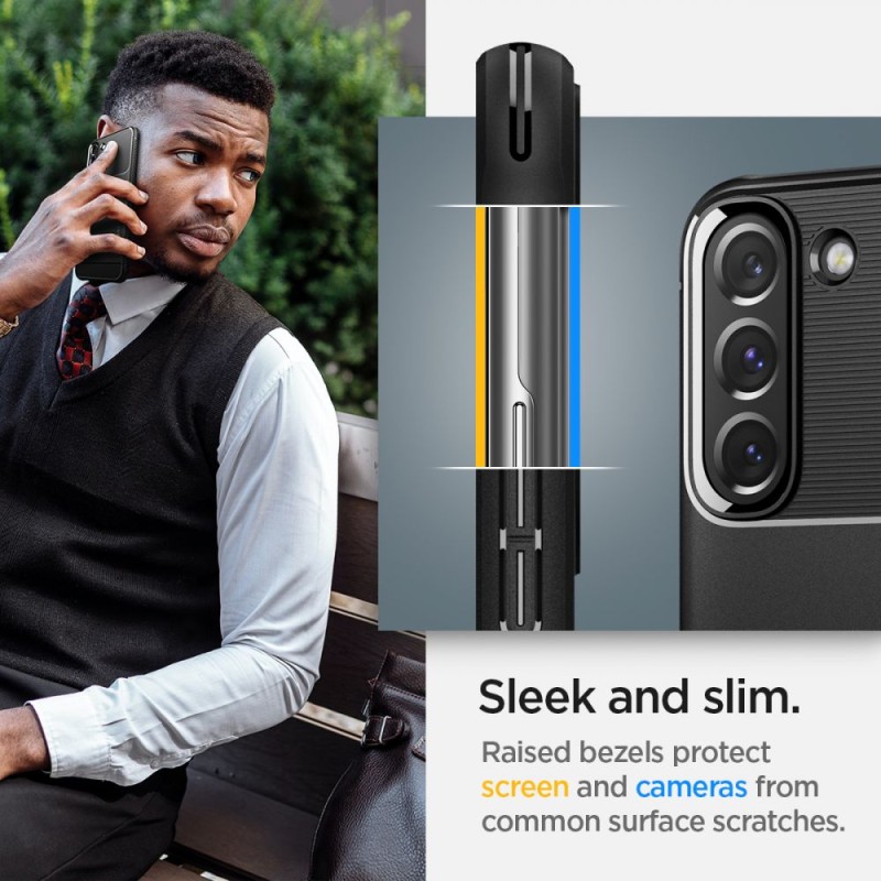 Spigen Rugged Armor за Galaxy S22 (Matte Black) - Spigen Rugged Armor за Galaxy S22 (Matte Black) - 8809811856033-ACS03986
