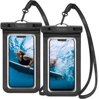 Spigen A601 Универсален водоустойчив калъф 2 броя (черен)