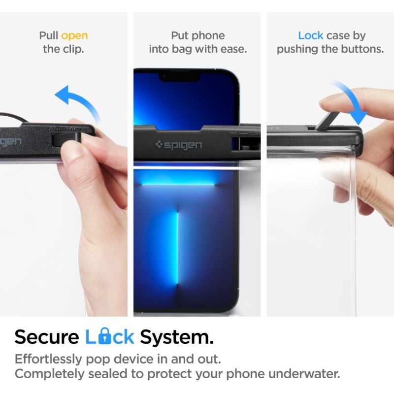 SPIGEN A601 Универсален водоустойчив калъф CRYSTAL CLEAR - 8809811860795-AMP04526