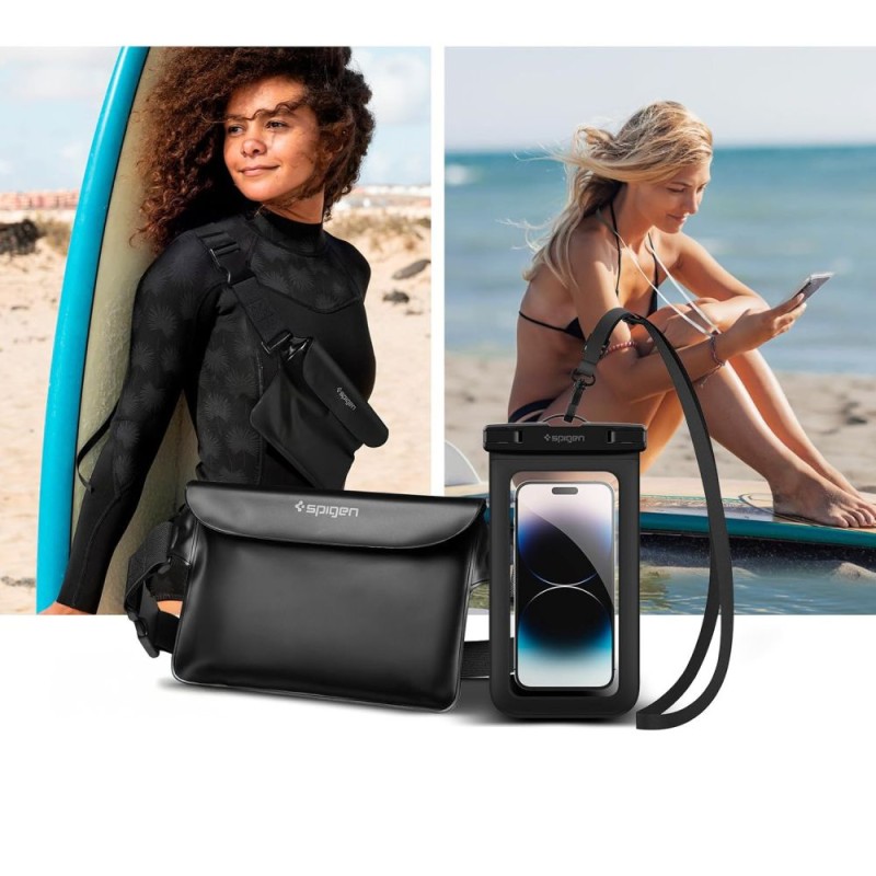 SPIGEN A621 Универсален водоустойчив калъф и чантичка за кръста BLACK - SPIGEN A621 Универсален водоустойчив калъф и чантичка за кръста BLACK - 8809811860863-AMP04533