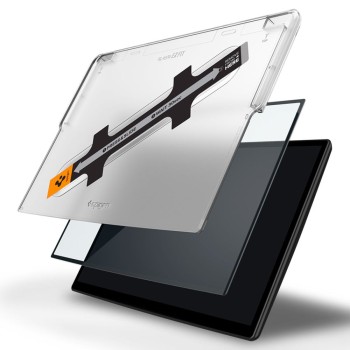 Spigen Glas.TR „EZ Fit” закалено стъкло за Tesla Model X (2022-2026) / Tesla Model S (2021-2026) черно