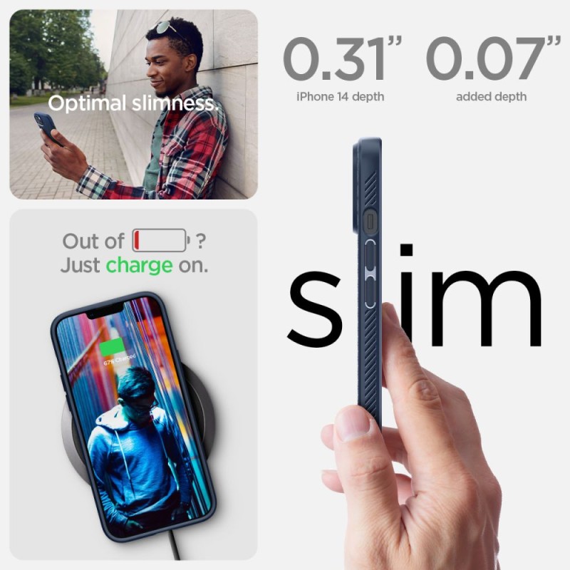 Spigen Liquid Air кейс за iPhone 14 Plus / 15 Plus (Navy Blue) - 8809811864052-ACS04892