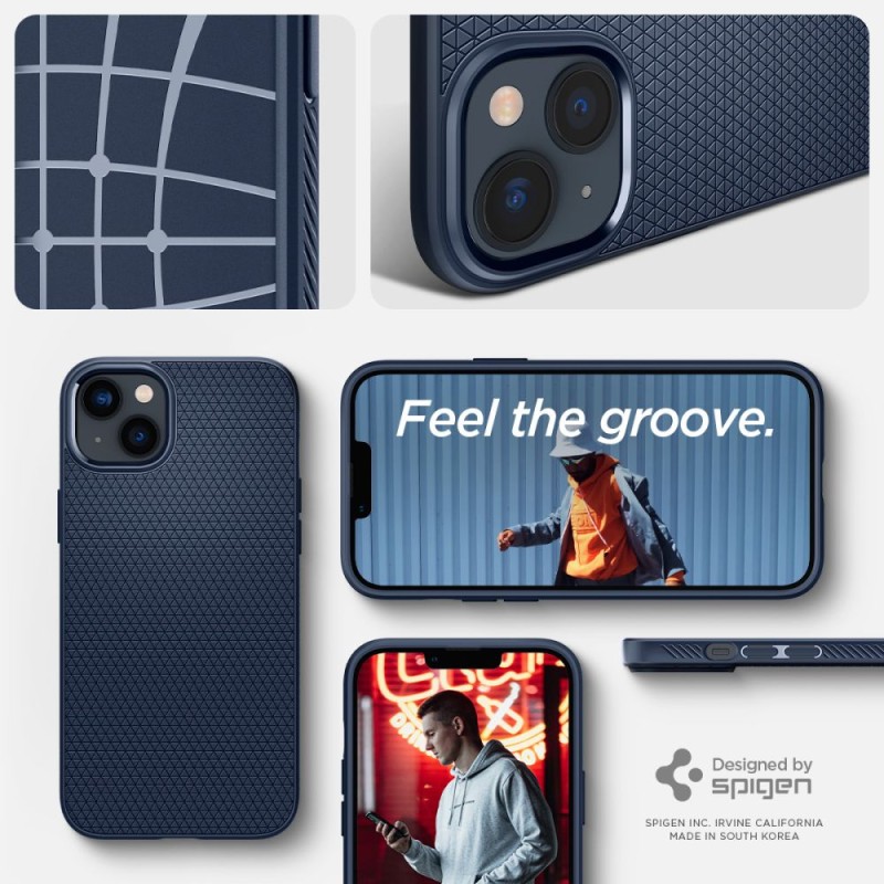 Spigen Liquid Air кейс за iPhone 14 Plus / 15 Plus (Navy Blue) - 8809811864052-ACS04892