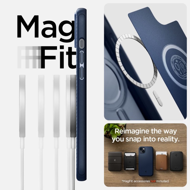 Spigen Mag Armor Magsafe кейс за iPhone 14 Plus / 15 Plus Navy Blue - Spigen Mag Armor Magsafe кейс за iPhone 14 Plus / 15 Plus Navy Blue - 8809811864328-ACS04919