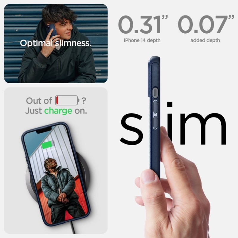 Spigen Mag Armor Magsafe кейс за iPhone 14 Plus / 15 Plus Navy Blue - Spigen Mag Armor Magsafe кейс за iPhone 14 Plus / 15 Plus Navy Blue - 8809811864328-ACS04919