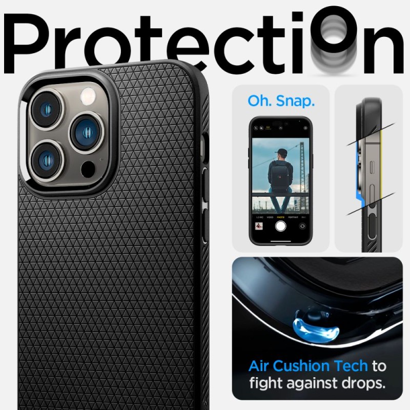 SPIGEN LIQUID AIR за iPhone 14 Pro матово черно - SPIGEN LIQUID AIR за iPhone 14 Pro матово черно - 8809811864540-ACS04957