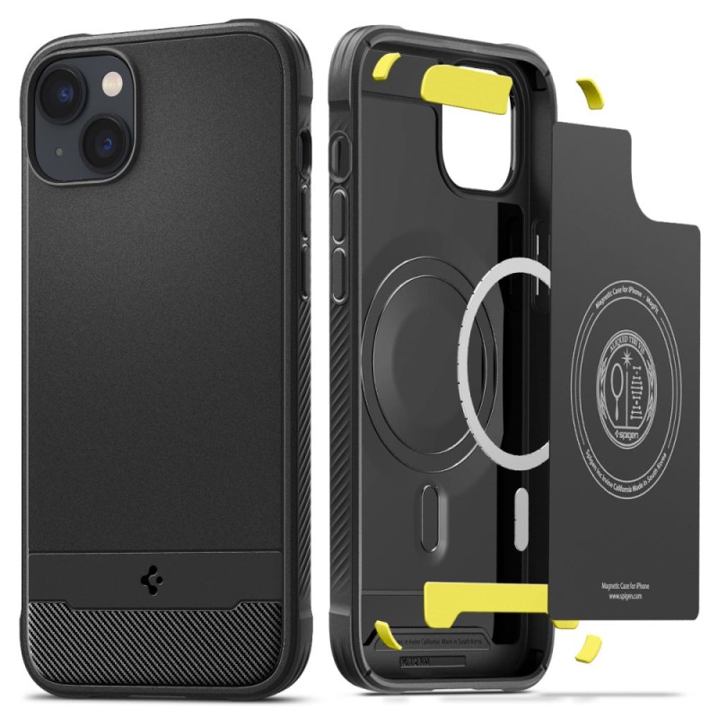 SPIGEN RUGGED ARMOR MagSafe кейс за iPhone 14 матово черен - SPIGEN RUGGED ARMOR MagSafe кейс за iPhone 14 матово черен - 8809811865141-ACS05036