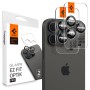 Spigen Optik Pro GLAS.TR „EZ FIT” – защитна стъклена протекция за камера 2 бр. за iPhone 14 Pro / Pro Max, iPhone 15 Pro / Pro Max, iPhone 16 Pro / Pro Max, iPhone 17 Pro / Pro Max (черна)