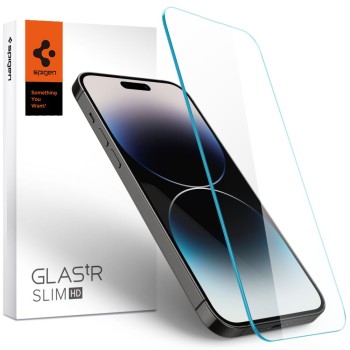 Spigen Glas.TR Slim закалено стъкло за iPhone 14 Pro Max (0.2 mm), 9H