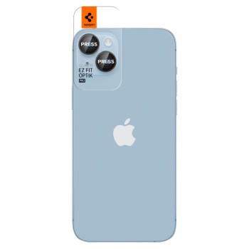 Spigen Optik.Tr „EZ Fit” протектор за камера 2 броя за iPhone 14 / 14 Plus / 15 / 15 Plus (черен) Spigen Optik.Tr „EZ Fit” протектор за камера 2 броя за iPhone 14 / 14 Plus / 15 / 15 Plus (черен)