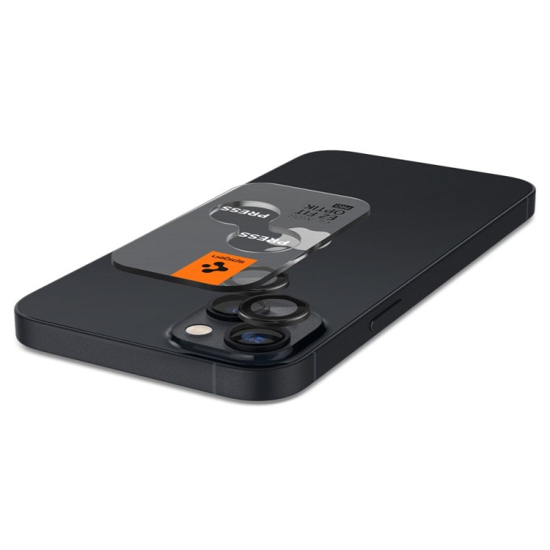 Spigen Optik.Tr „EZ Fit” протектор за камера 2 броя за iPhone 14 / 14 Plus / 15 / 15 Plus (черен) - Spigen Optik.Tr „EZ Fit” протектор за камера 2 броя за iPhone 14 / 14 Plus / 15 / 15 Plus (черен) - 8809811866476-AGL05213