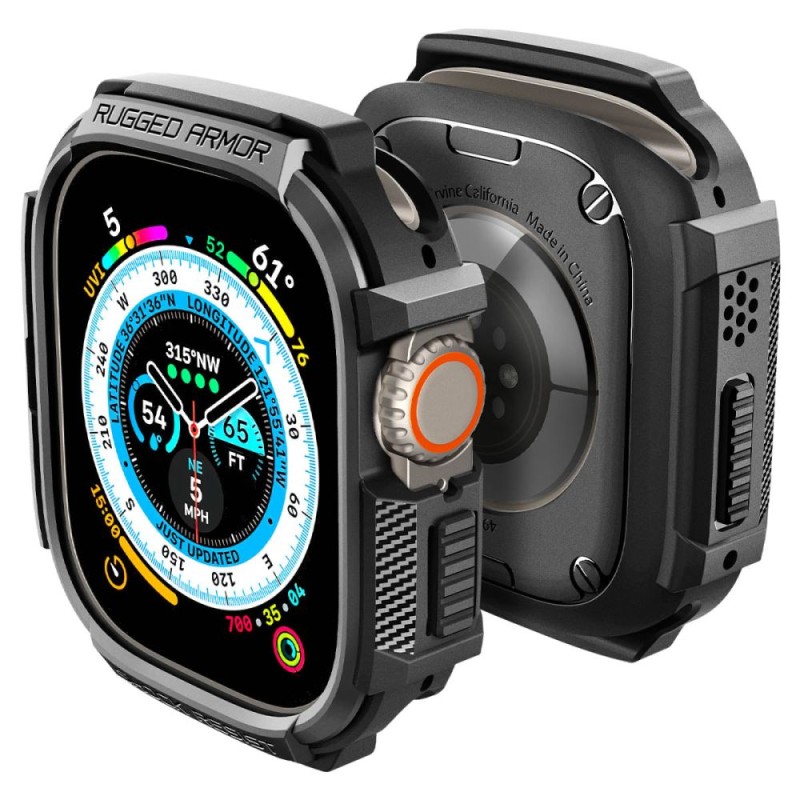 SPIGEN Rugged Armor за Apple Watch Ultra 1 / 2 / 3 / 4 (49 мм) Matte Black