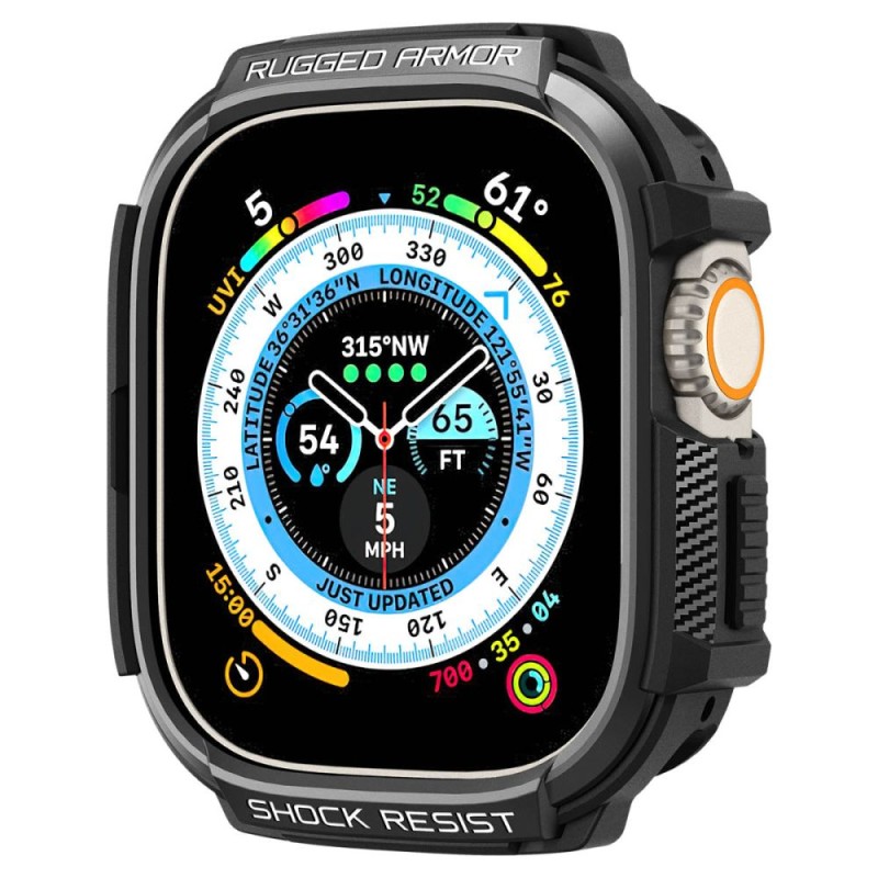 SPIGEN Rugged Armor за Apple Watch Ultra 1 / 2 / 3 / 4 (49 мм) Matte Black