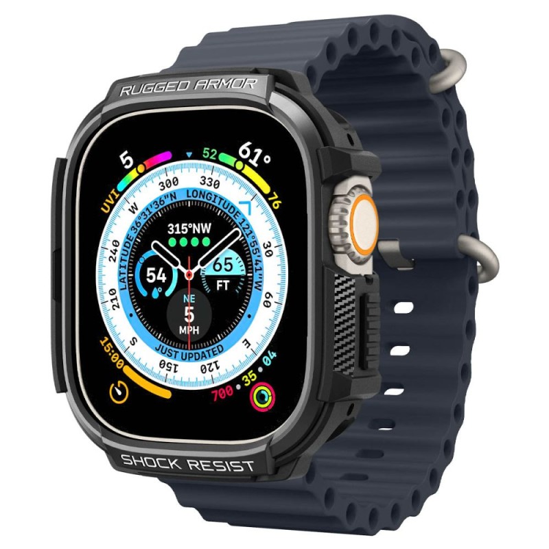 SPIGEN Rugged Armor за Apple Watch Ultra 1 / 2 / 3 / 4 (49 мм) Matte Black