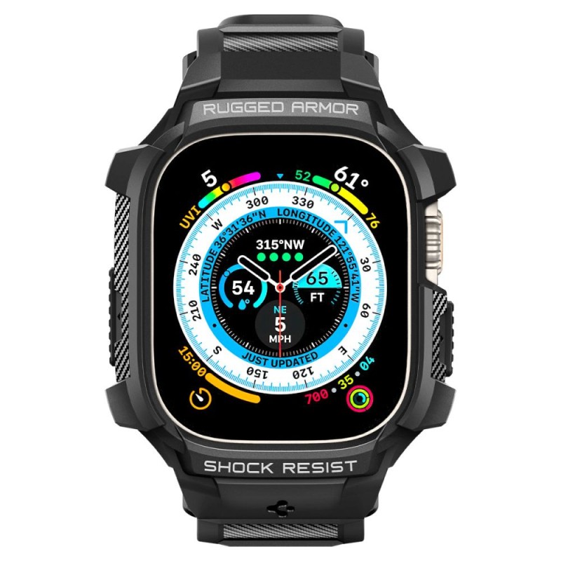 SPIGEN RUGGED ARMOR „PRO” за Apple Watch Ultra 1 / 2 / 3 (49 мм) Black - 8809811868791-ACS05460