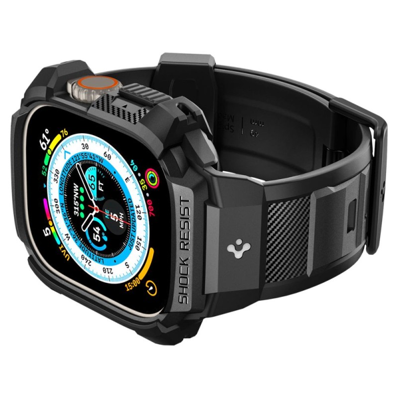 SPIGEN RUGGED ARMOR „PRO” за Apple Watch Ultra 1 / 2 / 3 (49 мм) Black - 8809811868791-ACS05460