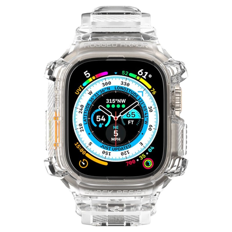 SPIGEN Rugged Armor “Pro” за Apple Watch Ultra 1/2/3/4 (49 мм) Crystal Clear SPIGEN Rugged Armor “Pro” за Apple Watch Ultra 1/2/3/4 (49 мм) Crystal Clear