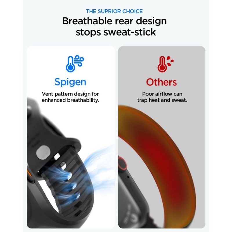 Spigen Liquid Air 'Pro' каишка с кутия за Apple Watch Ultra 1/2/3/4 (49 мм) Black