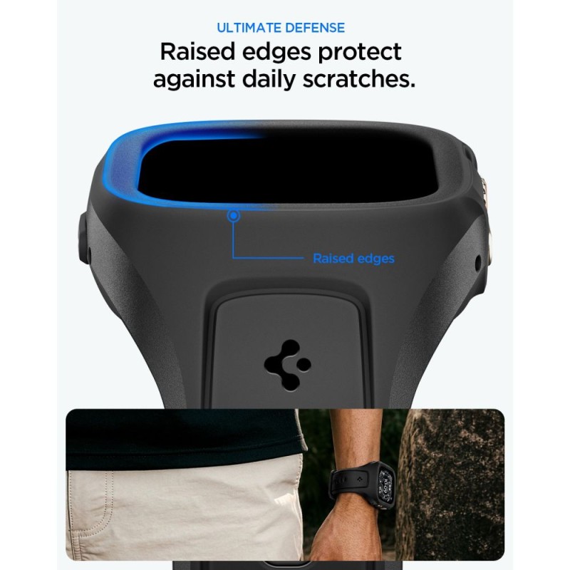 Spigen Liquid Air 'Pro' каишка с кутия за Apple Watch Ultra 1/2/3/4 (49 мм) Black