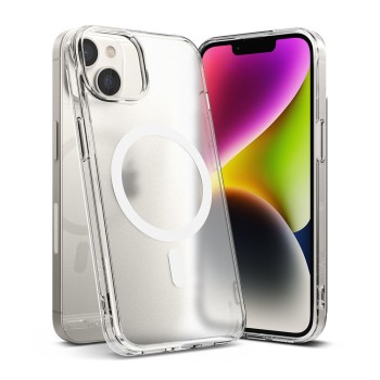 Ringke Fusion Magnetic Magsafe калъф за iPhone 14 Plus / 15 Plus (матов, прозрачен)