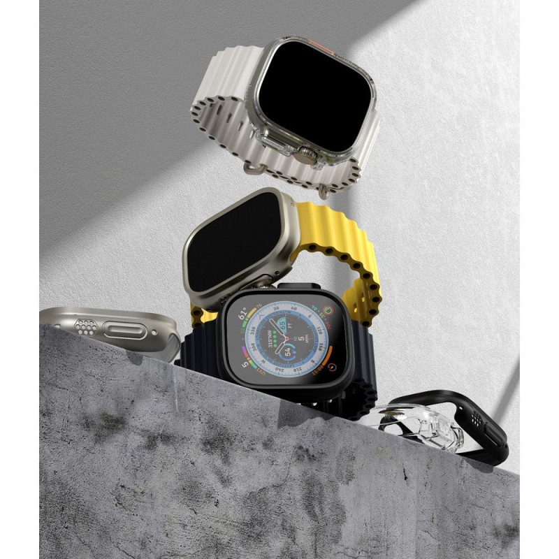 RINGKE SLIM 2-PACK за Apple Watch ULTRA 1/2/3 (49 мм) Clear & Titanium Grey - 8809881269023