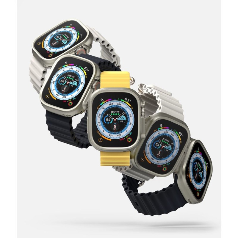 RINGKE SLIM 2-PACK за Apple Watch ULTRA 1/2/3 (49 мм) Clear & Titanium Grey - 8809881269023