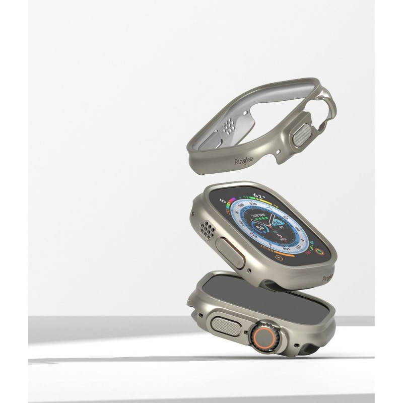 RINGKE SLIM 2-PACK за Apple Watch ULTRA 1/2/3 (49 мм) Clear & Titanium Grey - 8809881269023