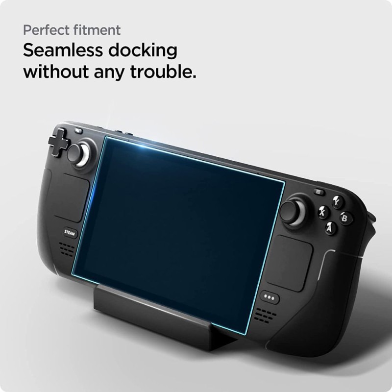 Spigen Glas.TR EZ Fit закалено стъкло за Steam Deck / OLED (прозрачно), 173x106mm - 8809896740074-AGL05600