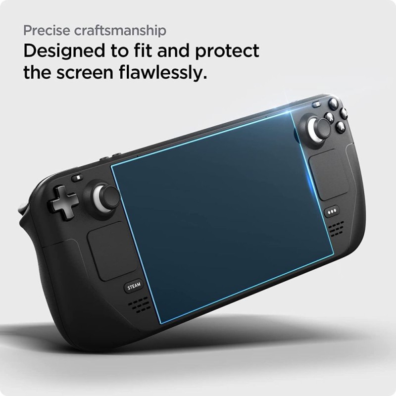 Spigen Glas.TR EZ Fit закалено стъкло за Steam Deck / OLED (прозрачно), 173x106mm - 8809896740074-AGL05600