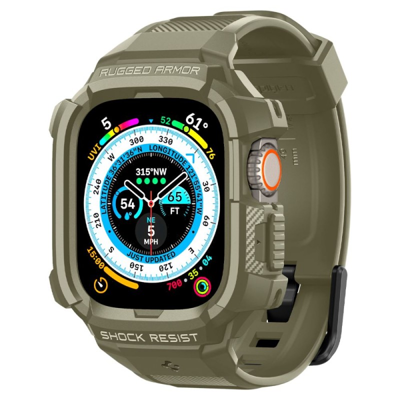 Spigen Rugged Armor “Pro” за Apple Watch Ultra 1/2/3/4 (49 мм) Vintage Khaki Spigen Rugged Armor “Pro” за Apple Watch Ultra 1/2/3/4 (49 мм) Vintage Khaki