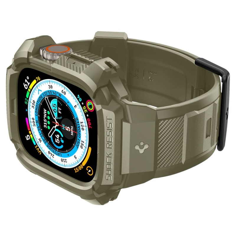 Spigen Rugged Armor “Pro” за Apple Watch Ultra 1/2/3/4 (49 мм) Vintage Khaki Spigen Rugged Armor “Pro” за Apple Watch Ultra 1/2/3/4 (49 мм) Vintage Khaki