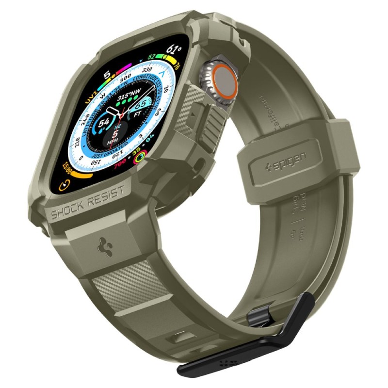 Spigen Rugged Armor “Pro” за Apple Watch Ultra 1/2/3/4 (49 мм) Vintage Khaki Spigen Rugged Armor “Pro” за Apple Watch Ultra 1/2/3/4 (49 мм) Vintage Khaki