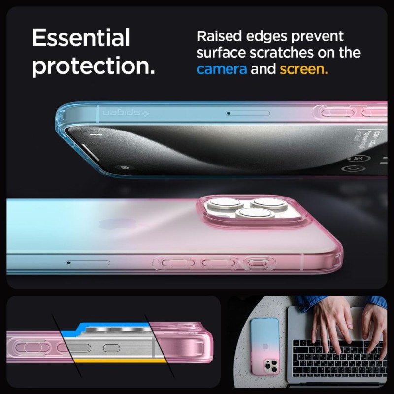 Spigen Liquid Crystal iPhone 15 Pro Gradation Pink (тънък защитен кейс) - 8809896750318-ACS06700