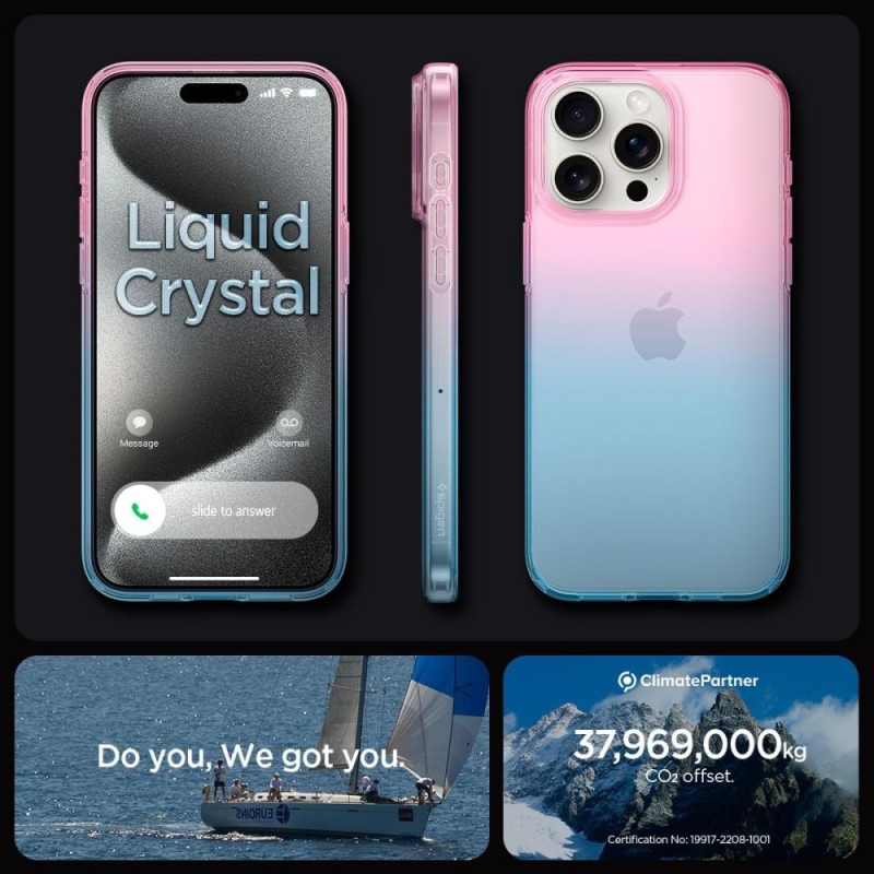 Spigen Liquid Crystal iPhone 15 Pro Gradation Pink (тънък защитен кейс) - 8809896750318-ACS06700