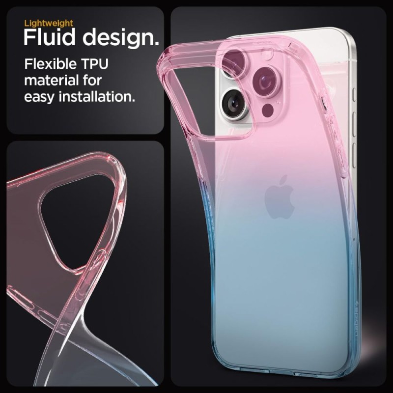 Spigen Liquid Crystal iPhone 15 Pro Gradation Pink (тънък защитен кейс) - 8809896750318-ACS06700