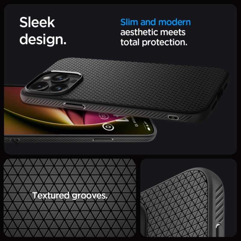 Spigen Liquid Air за iPhone 15 Pro, матово черно - Spigen Liquid Air за iPhone 15 Pro, матово черно - 8809896750356-ACS06704