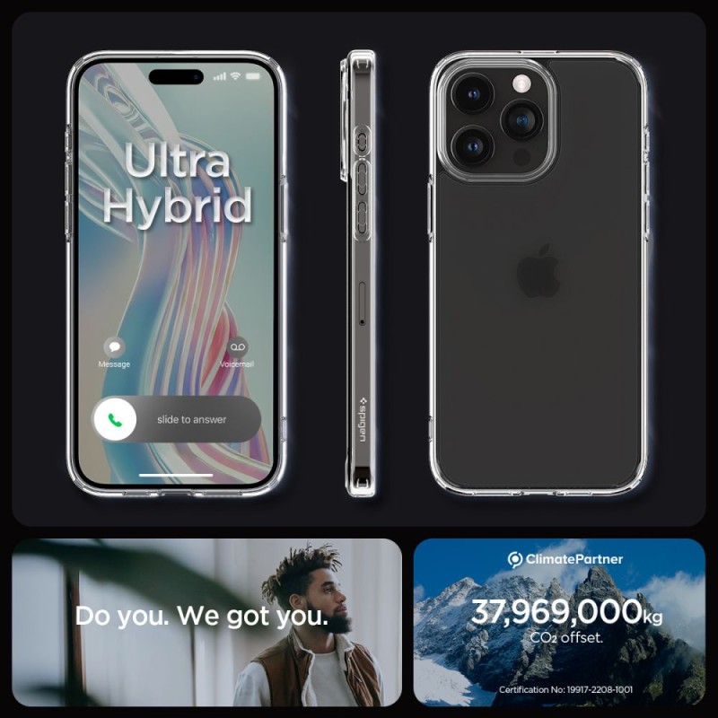 Spigen Ultra Hybrid за iPhone 15 Pro Frost Clear - 8809896750394-ACS06708